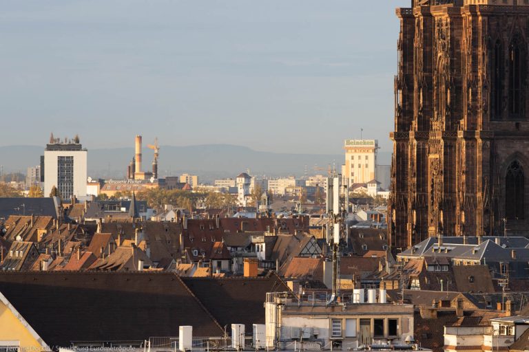 Visuel des toits de Strasbourg avec antenne